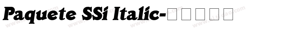 Paquete SSi Italic字体转换